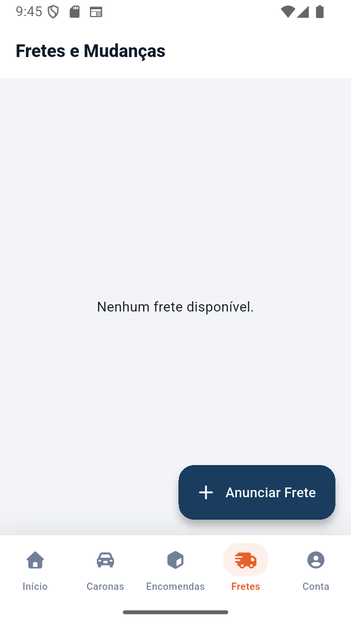 Painel de Fretes e Mudanças